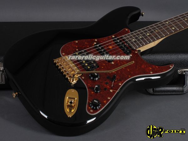 James Tyler Dann Huff Classic Black Electric Guitar TurtoiseShell Pickguard Maple Neckwood Forfard Forfard SSH Pickups Gold Hardware Pearl Dot Inclay