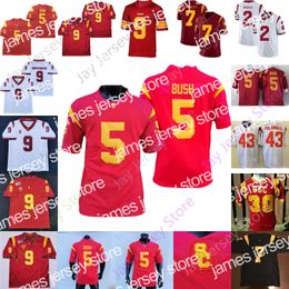 James USC Trojans Camiseta de fútbol del sur de California NCAA College Reggie Bush Troy Polamalu Slovis Malepeai Allen London Duce Robinson Zachariah