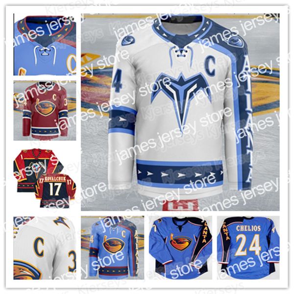 James Vintage 17 Maillot de hockey Ilya Kovalchuk Atlanta Thrashers 32 Kari Lehtonen 19 Scott Mellanby 15 Dany Heatley 39 Tobias Enstrom 16 Marian