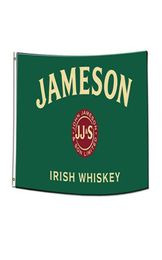 Jameson Irish Whisky Flag Green 3x5ft Double Couxing Decoration Banner 90x150cm Sports Festival Polyester Digital Imprimé entier3206555