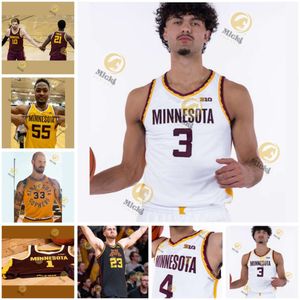 Jamison Battle Dawson García Minnesota camiseta de baloncesto Kadyn Betts Braeden Carrington 55 Ta'Lon Cooper Parker Fox Jaden Henley Minnesota Golden Gophers camisetas