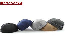 Jamont Men décontracté Chapeaux Bonsons Skullcap Solid Cotton Bons de mode Nouveau portable Casquette2265572