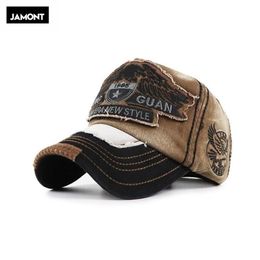 JAMONT Retro lavada gorra de béisbol gorra ajustada sombrero para hombres hueso mujeres Gorras Casual Casquette letra gorra negra T200409224W