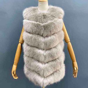 Janefur Fake Fur Vest Women 2022 Fashion Luxe pluizige kunstmatige bontjas Groothandel Warm vrouwelijke winter Faux Fur Gilet Jackets T220810