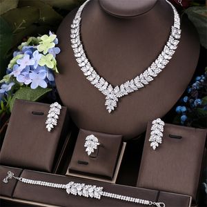 Janekelly 4pcs Bridal Zirconia Volledige sieradensets voor vrouwen feest luxe Dubai Nigeria CZ Crystal Wedding 220812