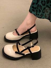 Plateforme Janes Mary Buckle Bow Round Tone Sweet Lolita Hollow Fairy Elegant Sandals Chaussures femme décontractée 2024 Summer T221209 32BF5