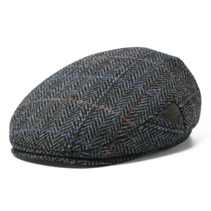 Jangoul Men's Irish Flat Wool Tweed Gatsby Sboy Cap causal Herringbone Ivy Hat 231225