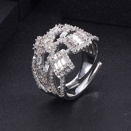 JankellyCollection luxe empilable Chic anneaux pour femmes mariage cubique Zircon fiançailles Dubai mariée déclaration bague de doigt