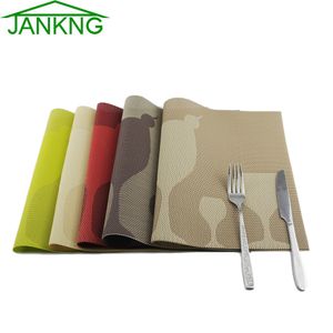 JANKNG 4 pièces/lot PVC napperon Table à manger tapis Western bouteille conception barre tapis cuisine salle à manger bol plaque Pad Table décoration