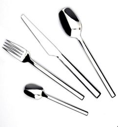 JANKNG 4 Stukslot Topkwaliteit Yayoda sliverStainless Steel Bestek Spiegel Gepolijst Mes Vork Lepel Theelepel Set Westers Servies9327214