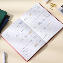 Enero de 2024 Plan de autocomprobación Book Notebook Manual de alta eficiencia Gestión del tiempo Diario Libro del plan semanal