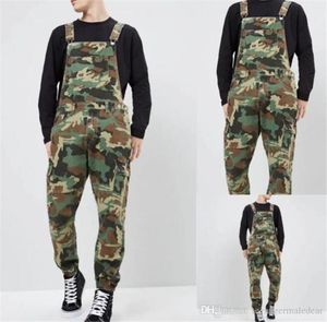 JanuariSnow Camouflage denim heren overalls designer geprint jeans jumpsuits mode slanke mannelijke lange broek 5840715