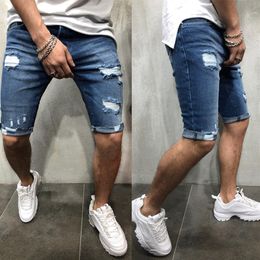 Januarysnow Short chino en jean super extensible pour homme - Demi-pantalon cargo d'été - 331w