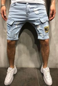 JanansNow Street Style Mens trous en denim shorts d'été Men de mode Jeans jeans mince pantalon droit tendance homme de créateur Pantalon1115214