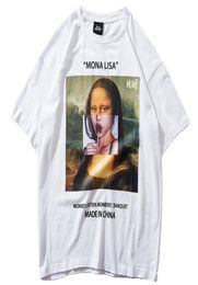 JanuaryNow Summer Hip Hop T-shirt Streetwear Men Funny Mona Lisa Tshirt Cotton Fashion HARAJUKU TSHIRT