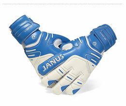 Janus merk professionele doelman handschoenen vingerbescherming verdikte latex voetbal voetbal goalie handschoenen doelbewaker handschoenen