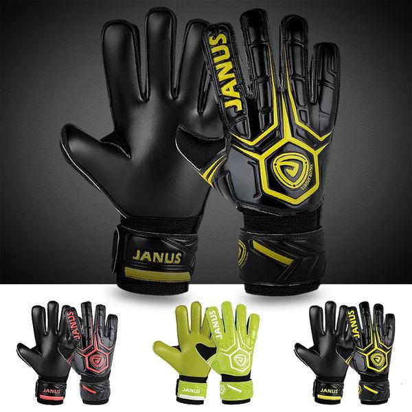 Gants de football Janus Finger Protection Gold gants de but de football des gants pour enfants Luvas de Futebol Anti-Skid Soccer Gants 240407