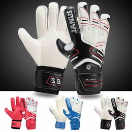 JANUS Gants de gardien de but Full Latex Mesh Football professionnel Épaissir la protection des doigts Garde Gardien de but Football 220622