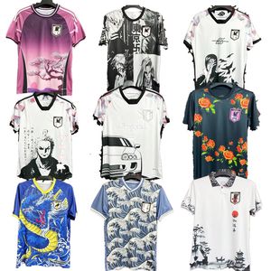 Japón 2024 Jerseys de fútbol Minamino Nagatomo Doan Yoshida Asano Detalles del día del partido Edición especial 24 25 Camiseta de fútbol OSAKO Men Set Fans Dragon