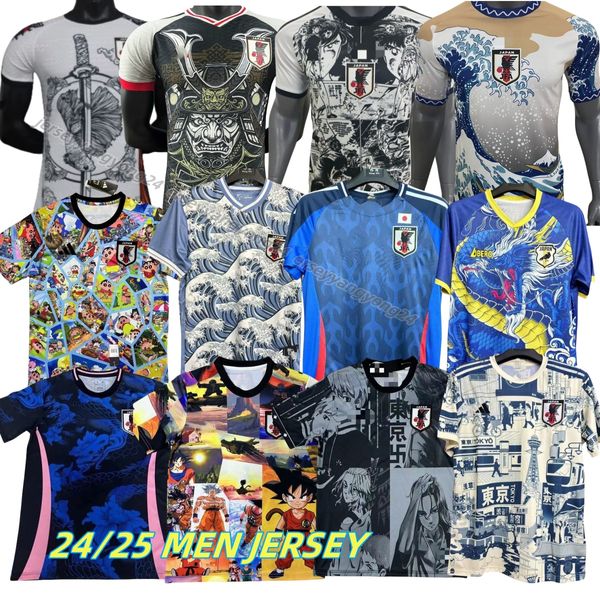 24/25 Japan Soccer Jerseys Cartoon Isagi Atom Tsubasa Minamino Hinata Doan Kubo Ito Itakura Mitoma 2024 Japonais Men Uniforme Femme 2023 Champion de football Dragon chinois