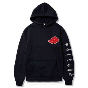 Japón Anime Akatsuki sudaderas con capucha hombres mujeres Unisex moda Hip Hop Harajuku nueva alta calidad hombres sudaderas con capucha Dropship sudadera X220214