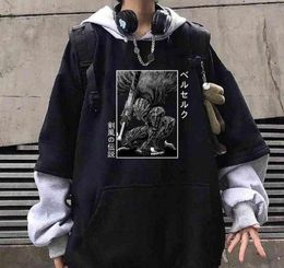 Japan Anime Berserk Guts Sweatshirt Sweatshirt Casual Anime Pillurs Tops Homme Hoodies en tissu H12276615638