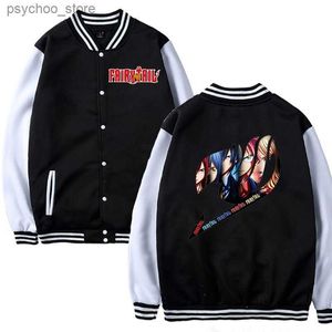 Japón Anime Fairy Tail Uniforme de béisbol Mujeres / Hombres Casual Jersey de béisbol Moda Chaqueta de béisbol al aire libre Sudaderas Q230826