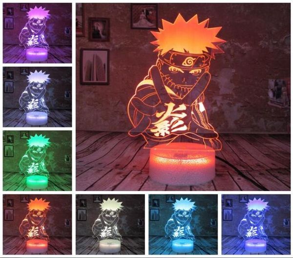 Japan Anime Figura Cool Adulto 7 Colores Smart Change Night Light Boys Table Decoración Niños para niños Babys Toys de Navidad Regalos 3638790