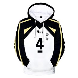 Japon Anime Haikyuu Cosplay Costume Fukurodani Academy Volleyball Club Akaashi Keiji Bokuto Koutarou unisexe 3D sweat à capuche Sweatshirt243A