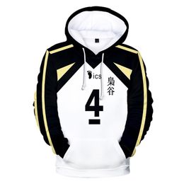 Japan Anime Haikyuu Cosplay Kostuum Fukurodani Academie Volleybal Club Akaashi Keiji Bokuto Koutarou Unisex 3D Hoodie Sweatshirt252q