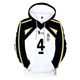 Japon Anime Haikyuu Cosplay Costume Fukurodani Academy Volleyball Club Akaashi Keiji Bokuto Koutarou unisexe 3D sweat à capuche Sweatshirt220M