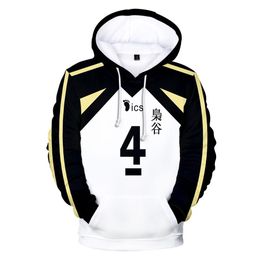 Japon Anime Haikyuu Cosplay Costume Fukurodani Academy Volleyball Club Akaashi Keiji Bokuto Koutarou unisexe 3D sweat à capuche Sweatshirt229a