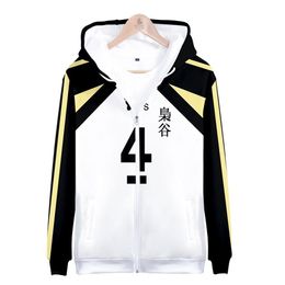 Japan Anime Haikyuu Fukurodani 3D Hoodies Sweatshirts Mannen Akaashi Keiji Bokuto Koutarou Rits Capuchon Cosplay Costume2087