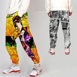 Japon Anime Jojo Bizarre Adventure 3D Joggers pantalon hommes femmes pantalon décontracté Hip Hop pantalons de survêtement Kujo Jotaro Cosplay Costumes2494