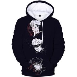 Japon Anime Jujutsu Kaisen Cosplay Costume Itadori Yuji Fushiguro Megumi Zenin Maki Inumaki Toge unisexe 3D sweats à capuche Sweatshirts283S