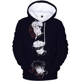 Japon Anime Jujutsu Kaisen Cosplay Costume Itadori Yuji Fushiguro Megumi Zenin Maki Inumaki Toge unisexe 3D sweats à capuche Sweatshirts279r