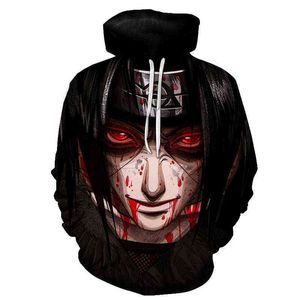 Japan Anime Manga Vêtements Akatsuki Red Cloud 3D Print Hoodie pour hommes Femmes Cosplay Sweat-shirt Veste de mode d'hiver D9