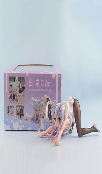 Japan Anime No Game No Life 14 PVC Shiro Bunny Girl Lolita Loli Action Figure Toys Collection Modèle Décoration Sexy Girls Y07264514641