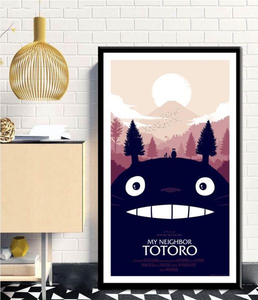 Japón Anime Tonari No Totoro Mi Vecino Totoro Miyazaki Hayao Serie Póster Artístico de Pared para Decoración del Hogar Impresión en Lienzo Sin Marco12145714