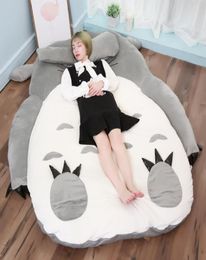 Japan Anime Totoro Plush Cama de gato grande BacTillo de dormir Cama Tatami Tatami 200 cm x 150cm DY504641700928