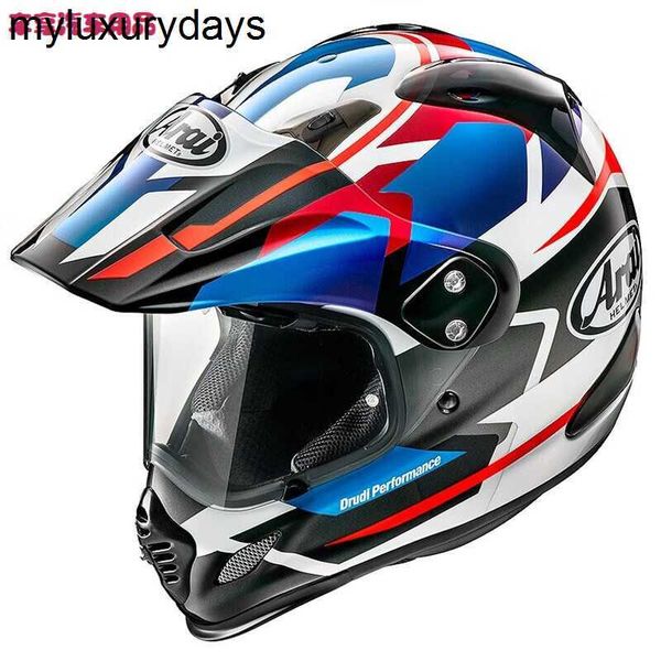 Japan Arai Cross3 / V4 Motorcycle Racing Equipment Four Seasons Mens Off Road Rally Helmet Department Blue / Detour Blue S