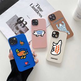Japon Marque Human MADE Polar Bear Duck Phone Case pour iPhone 11 12 13 14 Pro X XS Max XR 7 8 Plus protection de lentille Pig Cover J230519