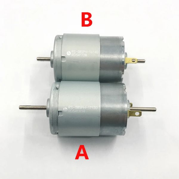 Japón Dual Shaft Mabuchi RS-385PH-17120/16140 Mini motor motor DC 12V 15V 18V 20V 24V 30V Alta velocidad 11200 rpm Motor de par de alto