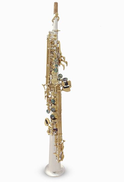 Saxofón Soprano genuino japonés, música chapada en plata, nuevo S-992 B, saxofón recto plano para tocar profesionalmente