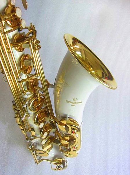 Japan Jazz YANAGIS T-992 modèle Bb Saxophone TenorSaxophone à clé en or blanc avec performances d'instruments de musique professionnels Bateau gratuit