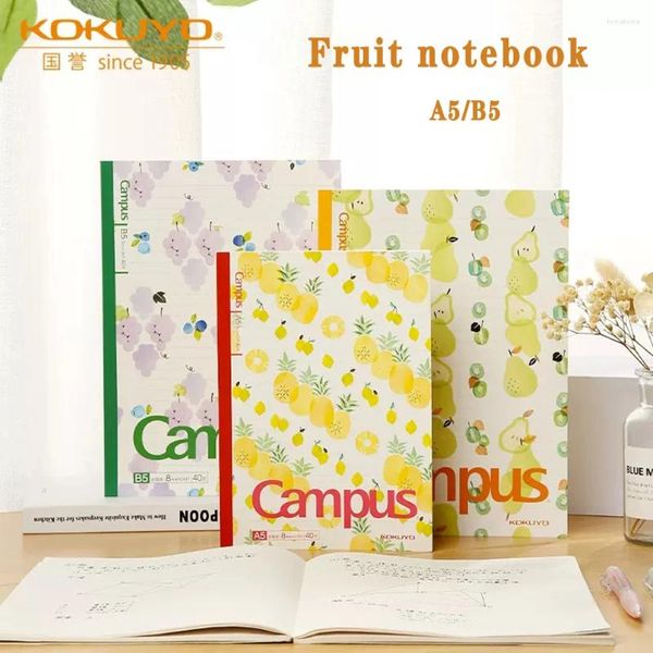 Japan Kokuyo Campus Limited Series Small Fresh Soft Copy Fruit Notebook Wireless Glue Point Line Horizontal A5 / B5 Blocage-notes