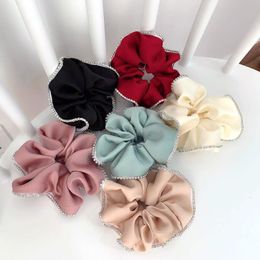 Japan Korea Vintage Vrouwen Elastische Haarbanden Haar Ties Leuke Diamond Girls Silky Scrunchie Hoofddeksels Hoofdband Haaraccessoires