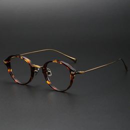 Japon marque de luxe concepteur hommes Vintage cadre rond verre couleur bonbon optique myopie lentilles lunettes 240119