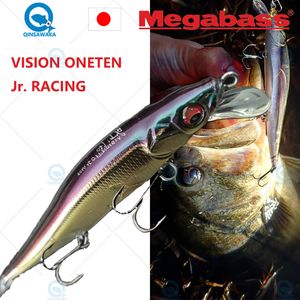 JAPÓN Megabass Señuelo de pesca VISION ONETEN Jr Racing Suspender Lento Flotante MINNOW Bass Jerkbait Agua salada Mar Tackle 220721
