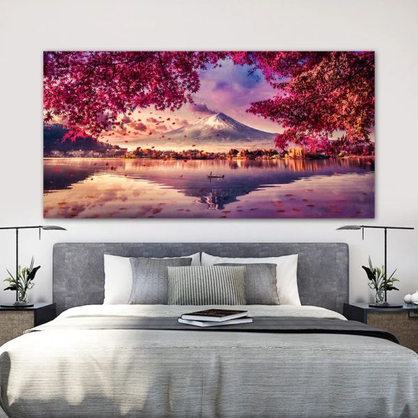 Japón Mount Fuji Carteles y estampados Pintura de lienzo de paisaje Imágenes de arte de pared para sala de estar Decoración del hogar Cuadros